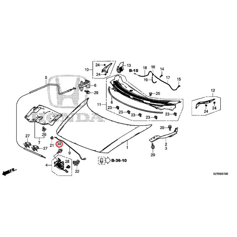 [NEW] JDM HONDA CR-Z ZF2 2014 Hood GENUINE OEM - Image 31