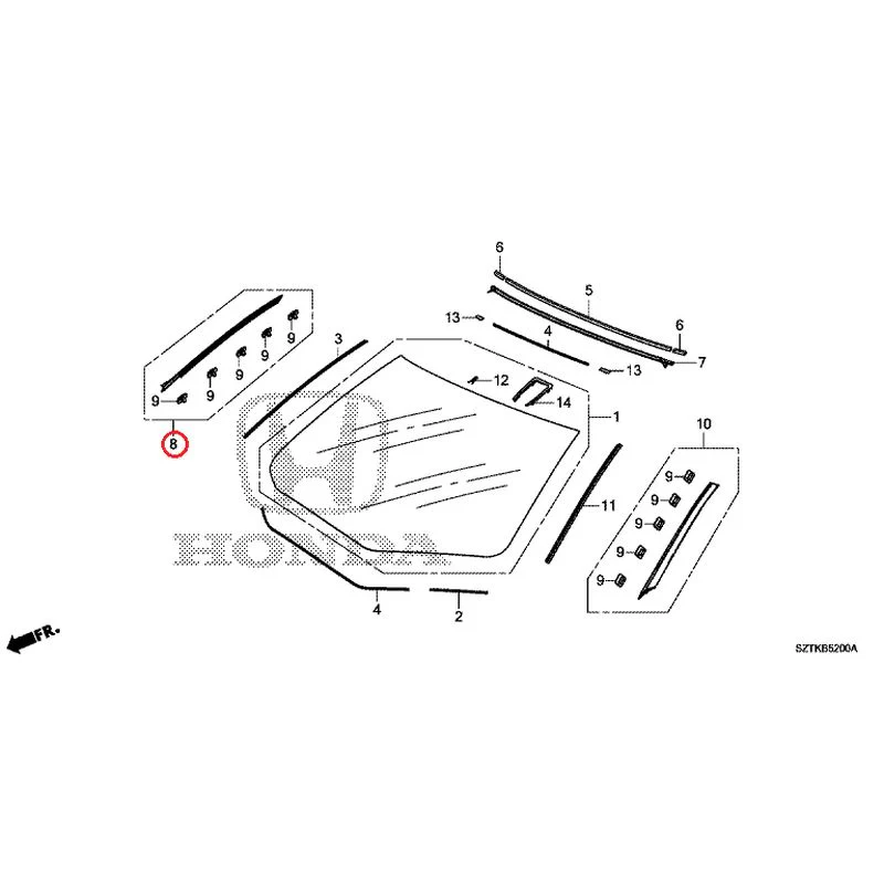 [NEW] JDM HONDA CR-Z ZF2 2014 Front Windshield GENUINE OEM - Image 10