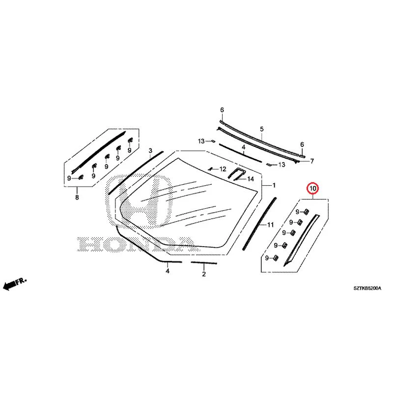[NEW] JDM HONDA CR-Z ZF2 2014 Front Windshield GENUINE OEM - Image 12