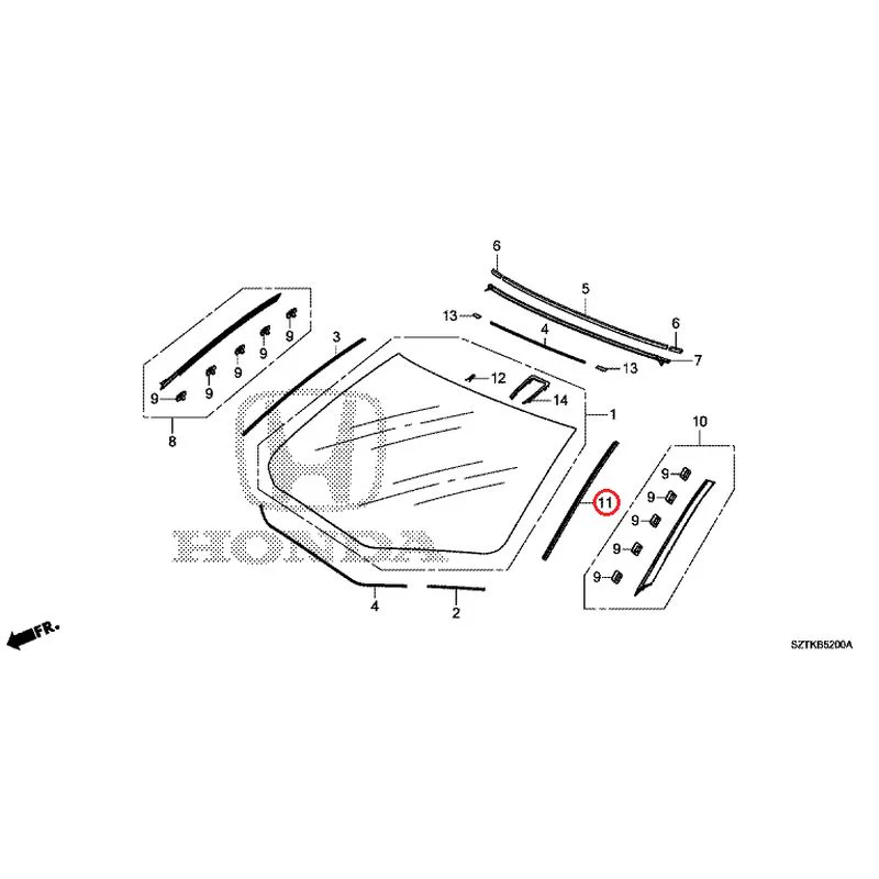 [NEW] JDM HONDA CR-Z ZF2 2014 Front Windshield GENUINE OEM - Image 13