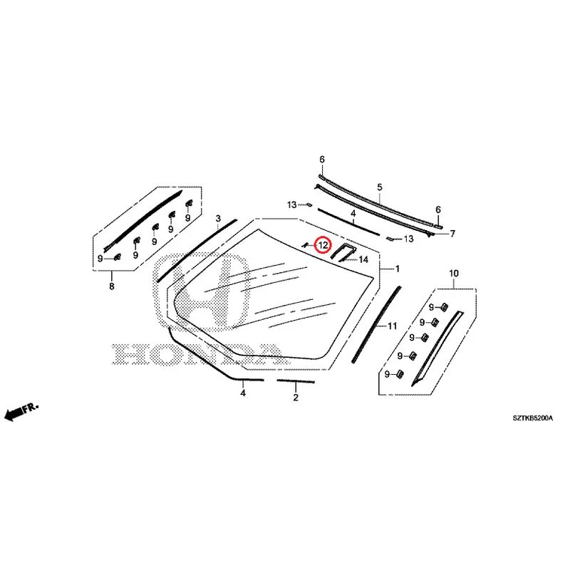 [NEW] JDM HONDA CR-Z ZF2 2014 Front Windshield GENUINE OEM - Image 14