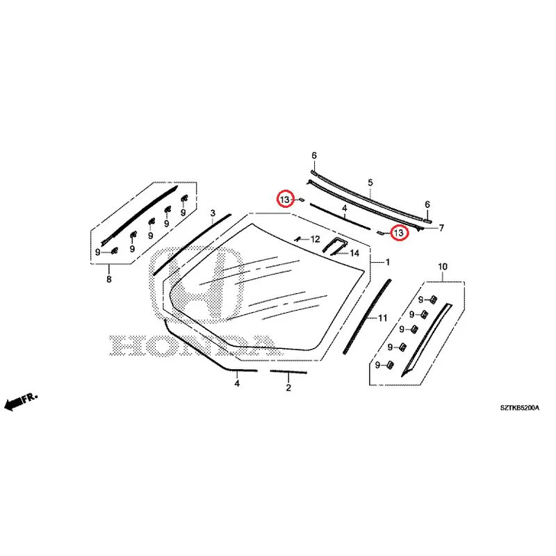 [NEW] JDM HONDA CR-Z ZF2 2014 Front Windshield GENUINE OEM - Image 15