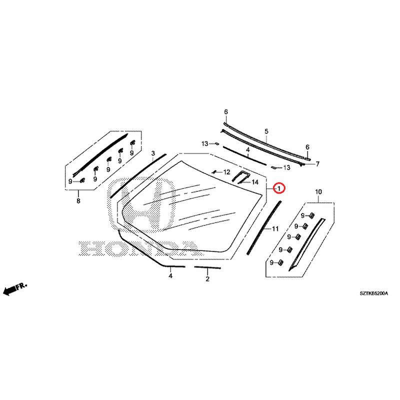 [NEW] JDM HONDA CR-Z ZF2 2014 Front Windshield GENUINE OEM - Image 2