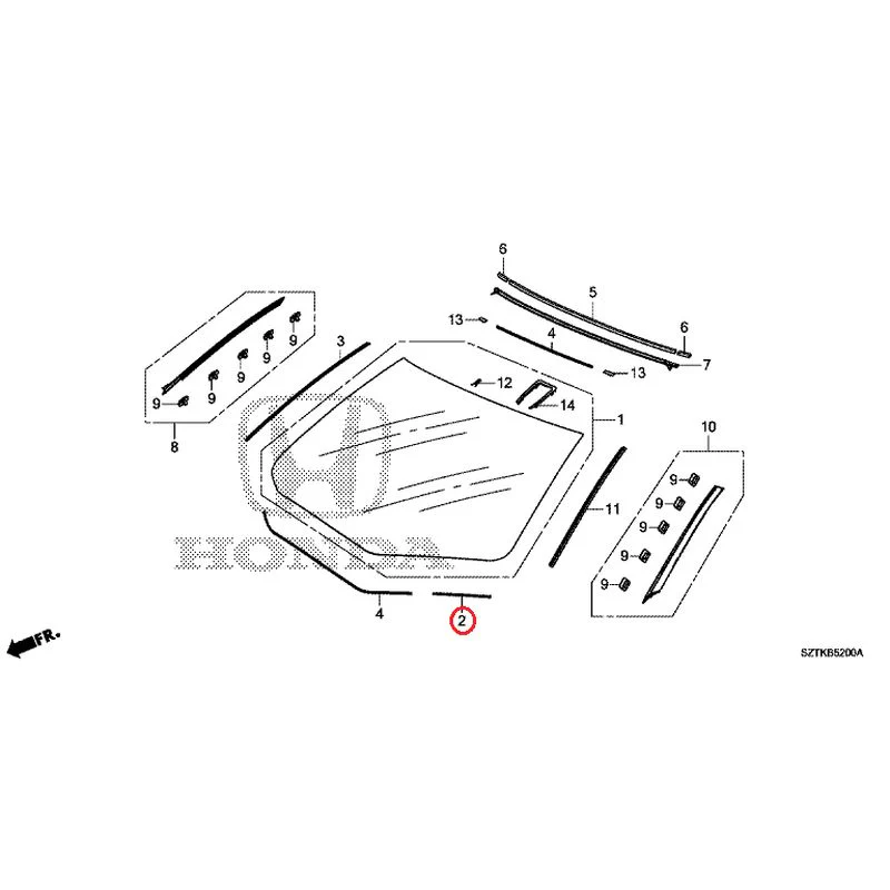 [NEW] JDM HONDA CR-Z ZF2 2014 Front Windshield GENUINE OEM - Image 3