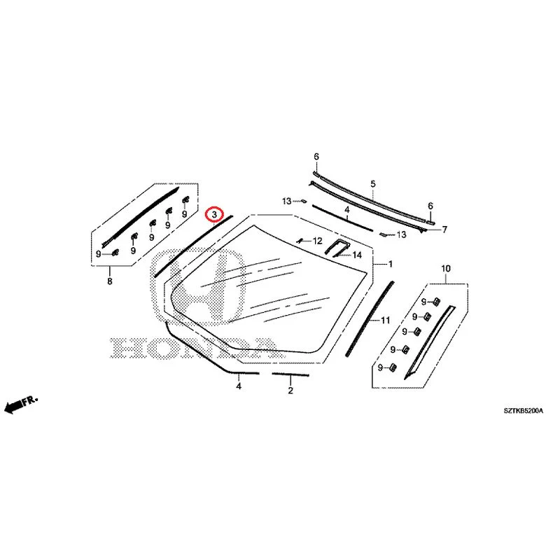 [NEW] JDM HONDA CR-Z ZF2 2014 Front Windshield GENUINE OEM - Image 4