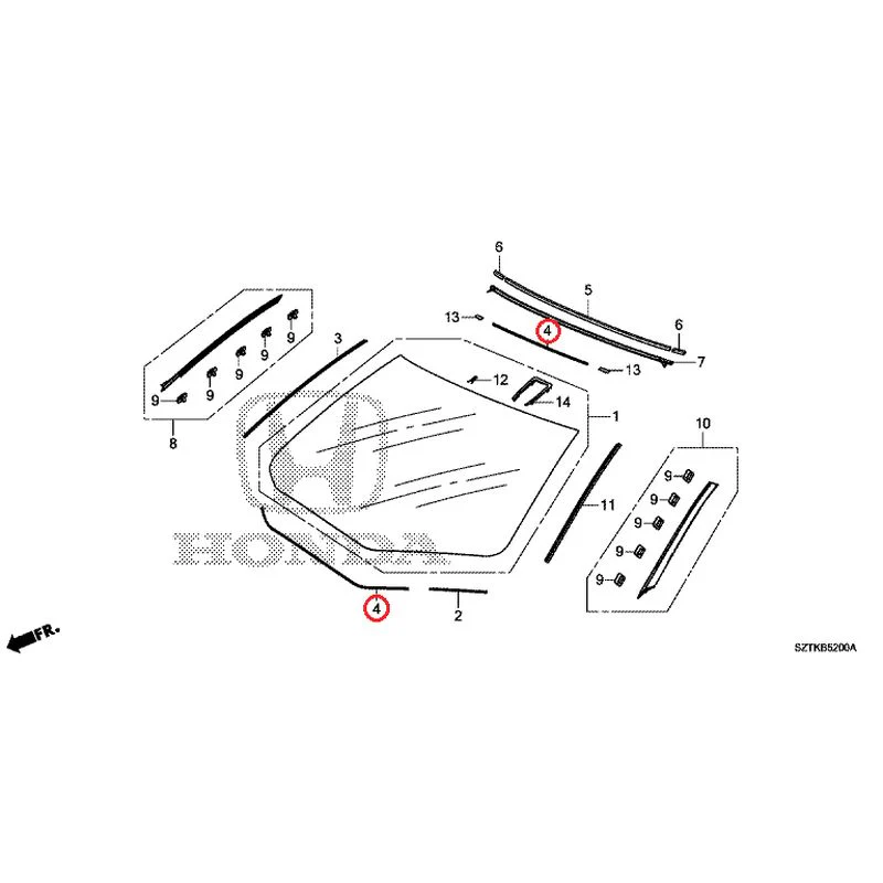 [NEW] JDM HONDA CR-Z ZF2 2014 Front Windshield GENUINE OEM - Image 5