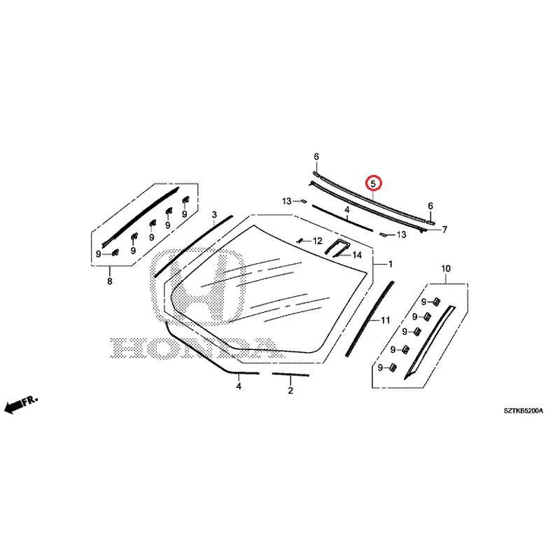[NEW] JDM HONDA CR-Z ZF2 2014 Front Windshield GENUINE OEM - Image 6