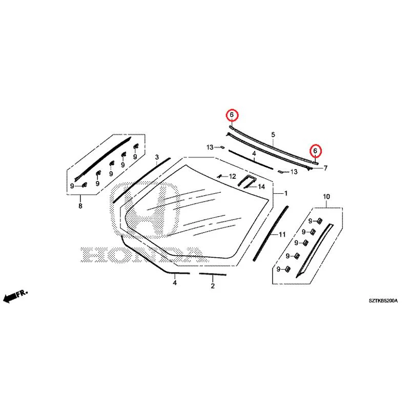 [NEW] JDM HONDA CR-Z ZF2 2014 Front Windshield GENUINE OEM - Image 7
