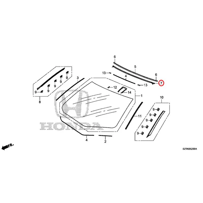[NEW] JDM HONDA CR-Z ZF2 2014 Front Windshield GENUINE OEM - Image 8