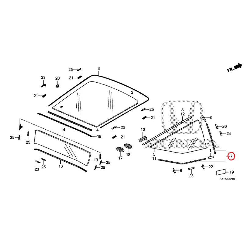 [NEW] JDM HONDA CR-Z ZF2 2014 Rear Windshield Glass GENUINE OEM - Image 10