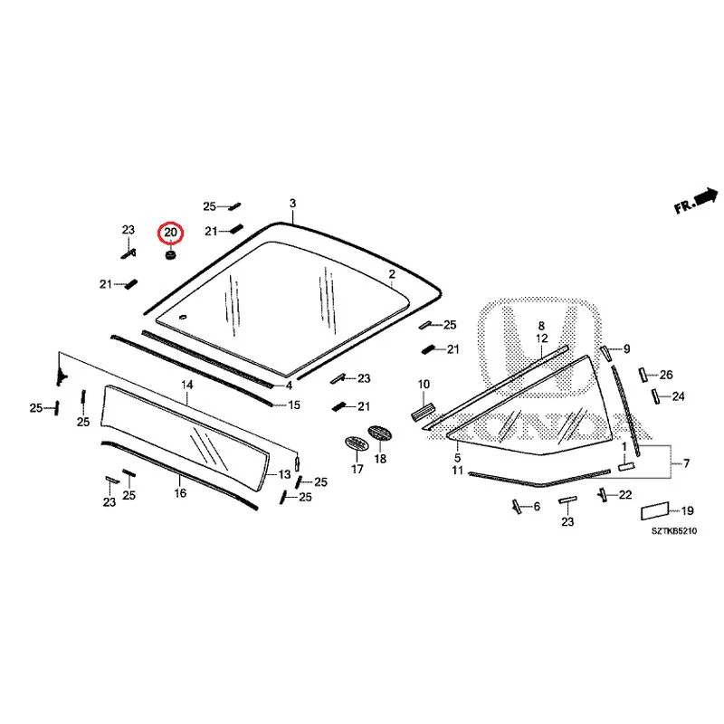[NEW] JDM HONDA CR-Z ZF2 2014 Rear Windshield Glass GENUINE OEM - Image 25