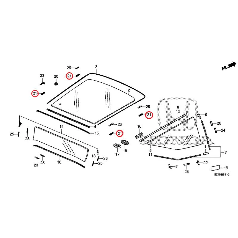 [NEW] JDM HONDA CR-Z ZF2 2014 Rear Windshield Glass GENUINE OEM - Image 26
