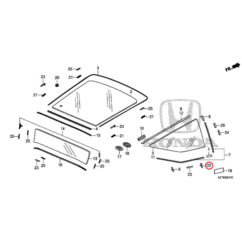 [NEW] JDM HONDA CR-Z ZF2 2014 Rear Windshield Glass GENUINE OEM - Image 27