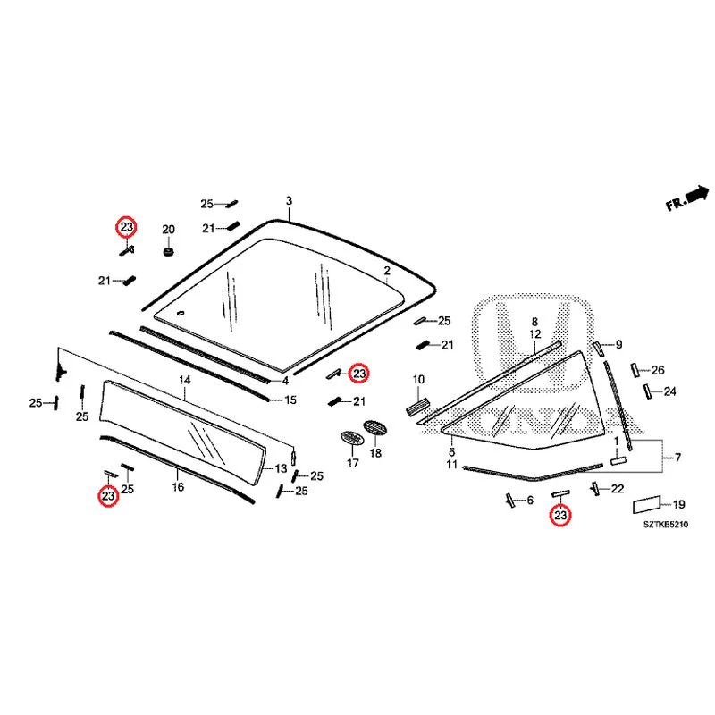 [NEW] JDM HONDA CR-Z ZF2 2014 Rear Windshield Glass GENUINE OEM - Image 28