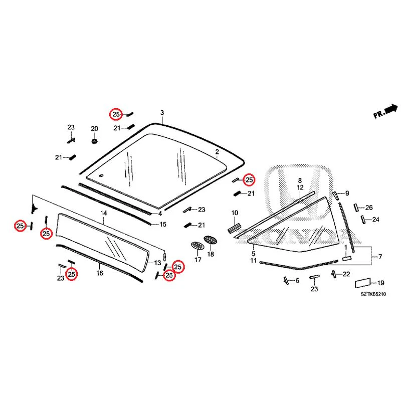 [NEW] JDM HONDA CR-Z ZF2 2014 Rear Windshield Glass GENUINE OEM - Image 30