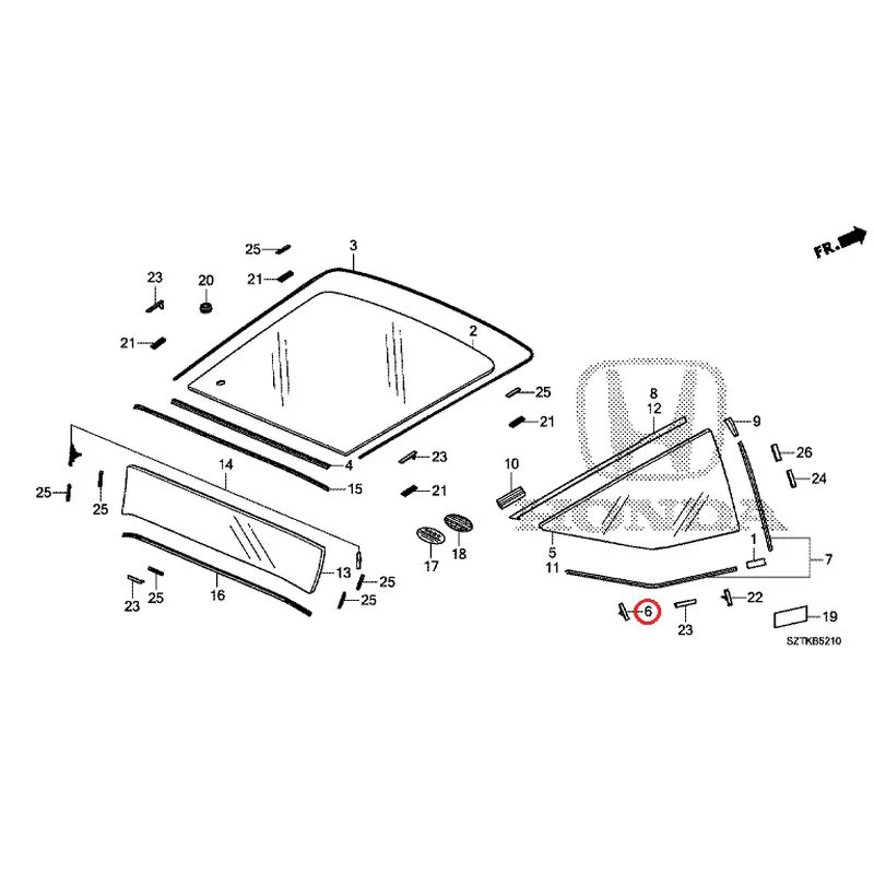 [NEW] JDM HONDA CR-Z ZF2 2014 Rear Windshield Glass GENUINE OEM - Image 9