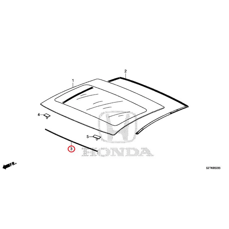[NEW] JDM HONDA CR-Z ZF2 2014 Roof Glass GENUINE OEM - Image 4
