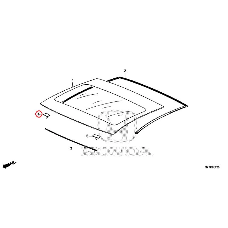 [NEW] JDM HONDA CR-Z ZF2 2014 Roof Glass GENUINE OEM - Image 5