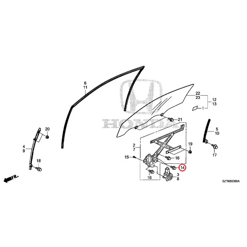 [NEW] JDM HONDA CR-Z ZF2 2014 Door Glass/Regulator GENUINE OEM - Image 13