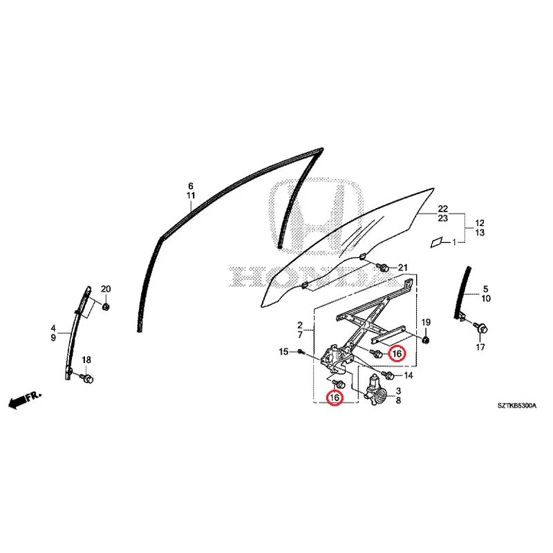 [NEW] JDM HONDA CR-Z ZF2 2014 Door Glass/Regulator GENUINE OEM - Image 15