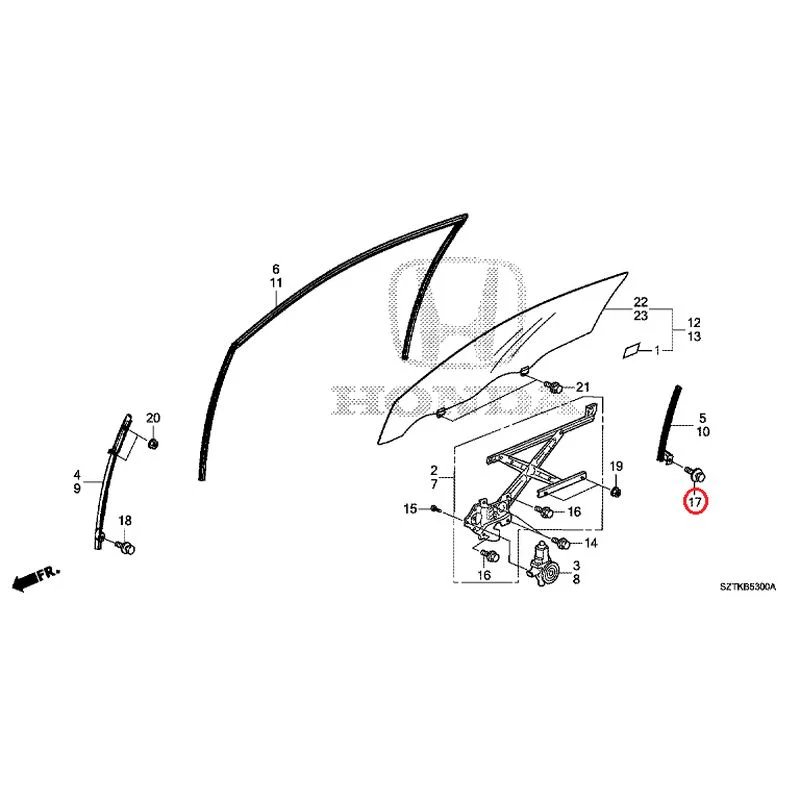[NEW] JDM HONDA CR-Z ZF2 2014 Door Glass/Regulator GENUINE OEM - Image 16