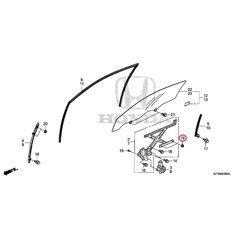 [NEW] JDM HONDA CR-Z ZF2 2014 Door Glass/Regulator GENUINE OEM - Image 18