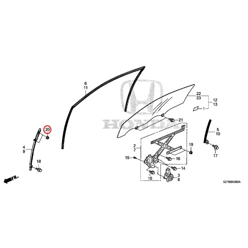 [NEW] JDM HONDA CR-Z ZF2 2014 Door Glass/Regulator GENUINE OEM - Image 19