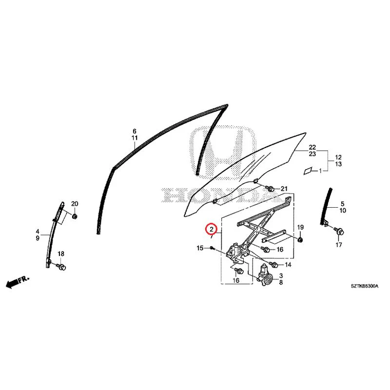 [NEW] JDM HONDA CR-Z ZF2 2014 Door Glass/Regulator GENUINE OEM - Image 2