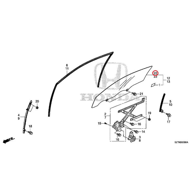 [NEW] JDM HONDA CR-Z ZF2 2014 Door Glass/Regulator GENUINE OEM - Image 21