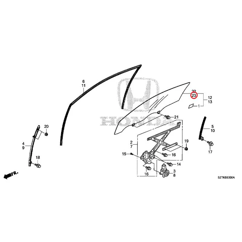 [NEW] JDM HONDA CR-Z ZF2 2014 Door Glass/Regulator GENUINE OEM - Image 22