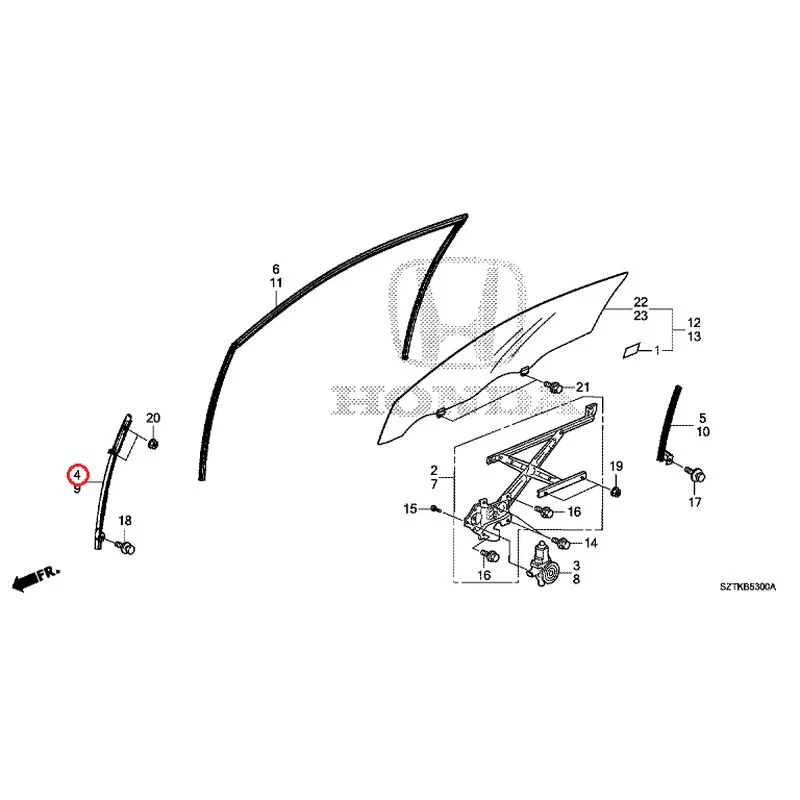 [NEW] JDM HONDA CR-Z ZF2 2014 Door Glass/Regulator GENUINE OEM - Image 4