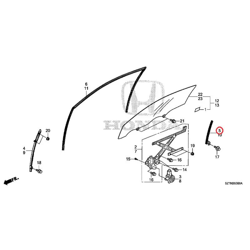 [NEW] JDM HONDA CR-Z ZF2 2014 Door Glass/Regulator GENUINE OEM - Image 5