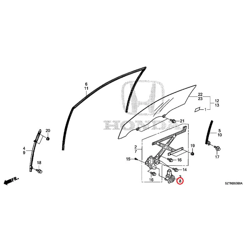 [NEW] JDM HONDA CR-Z ZF2 2014 Door Glass/Regulator GENUINE OEM - Image 8