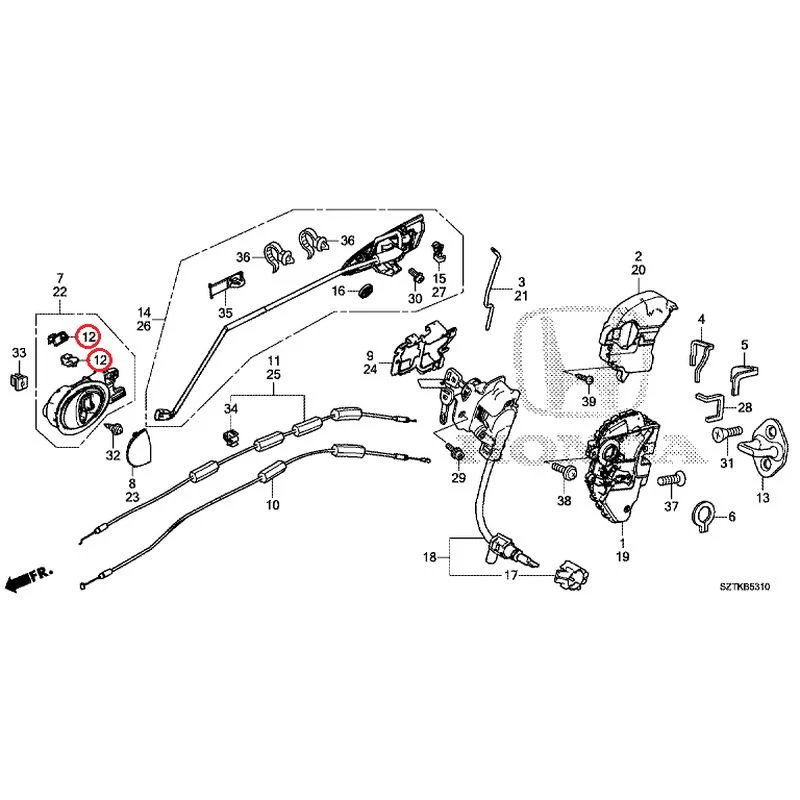 [NEW] JDM HONDA CR-Z ZF2 2014 Door Locks/Outer Handles GENUINE OEM - Image 14
