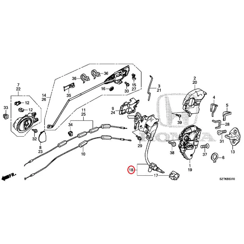 [NEW] JDM HONDA CR-Z ZF2 2014 Door Locks/Outer Handles GENUINE OEM - Image 26
