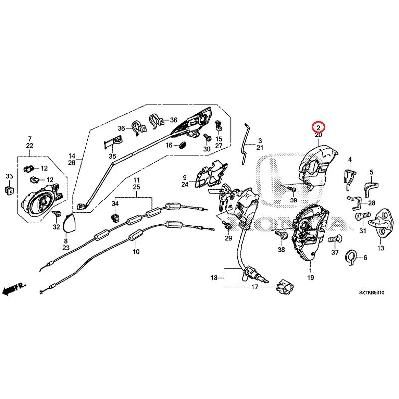 [NEW] JDM HONDA CR-Z ZF2 2014 Door Locks/Outer Handles GENUINE OEM - Image 3