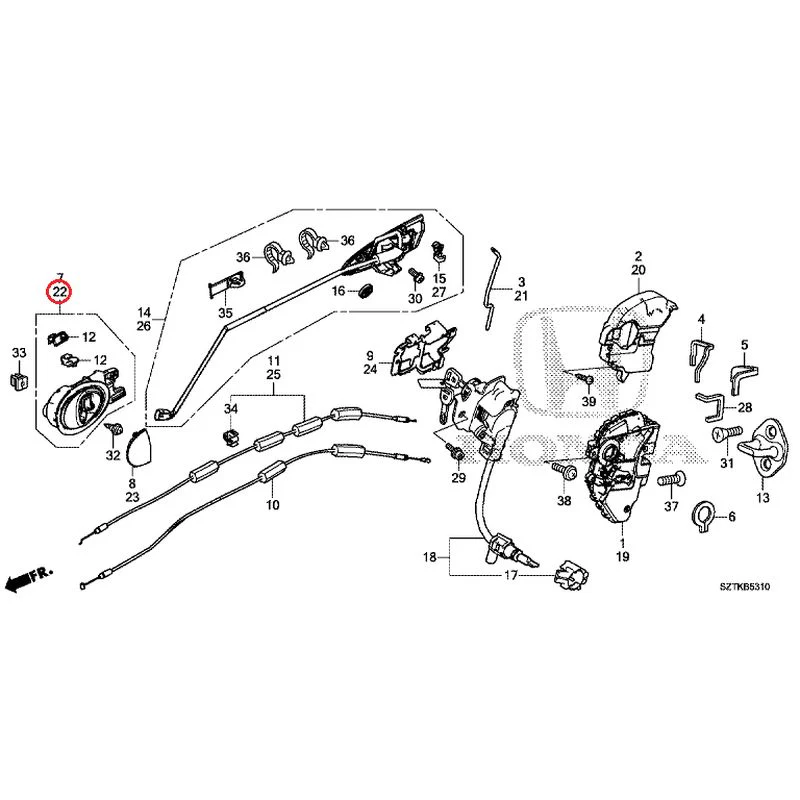 [NEW] JDM HONDA CR-Z ZF2 2014 Door Locks/Outer Handles GENUINE OEM - Image 30