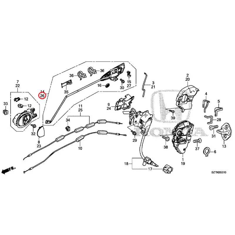 [NEW] JDM HONDA CR-Z ZF2 2014 Door Locks/Outer Handles GENUINE OEM - Image 38