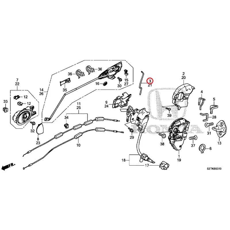 [NEW] JDM HONDA CR-Z ZF2 2014 Door Locks/Outer Handles GENUINE OEM - Image 4