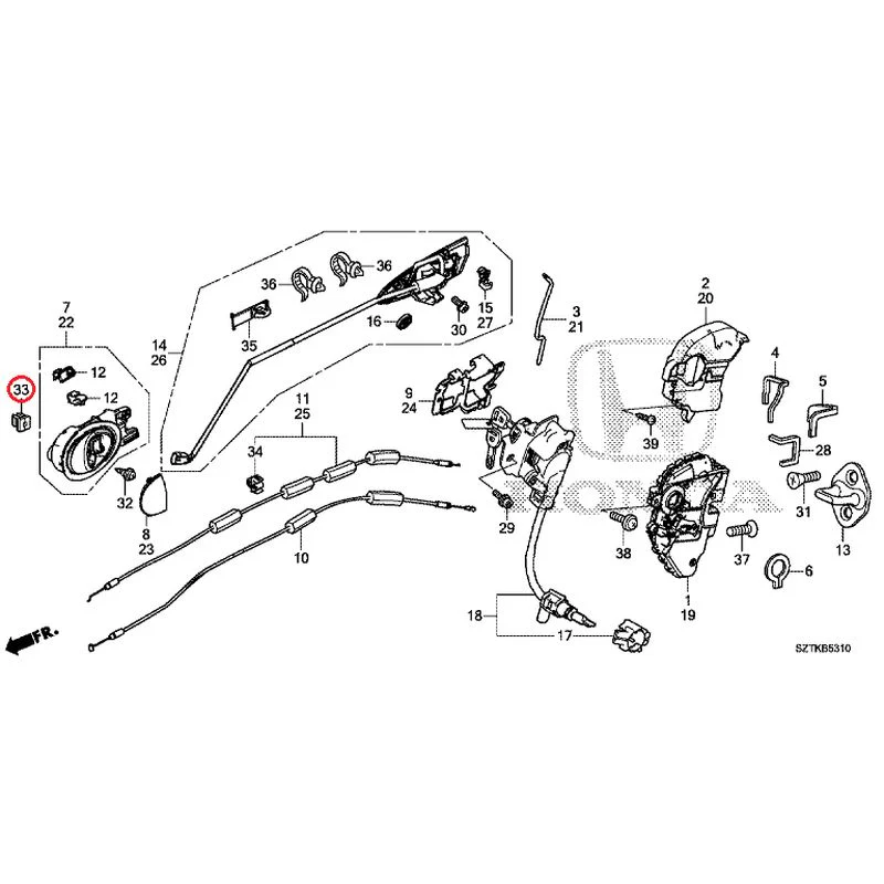 [NEW] JDM HONDA CR-Z ZF2 2014 Door Locks/Outer Handles GENUINE OEM - Image 47