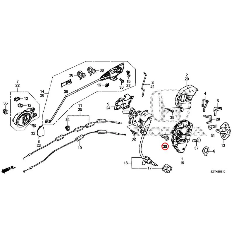 [NEW] JDM HONDA CR-Z ZF2 2014 Door Locks/Outer Handles GENUINE OEM - Image 52