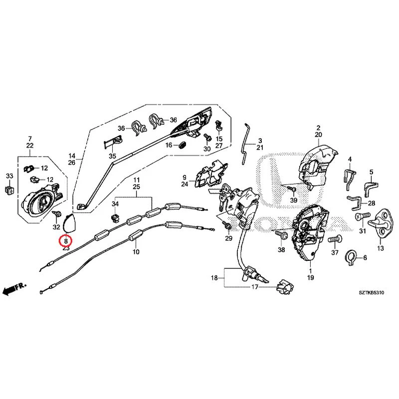 [NEW] JDM HONDA CR-Z ZF2 2014 Door Locks/Outer Handles GENUINE OEM - Image 9