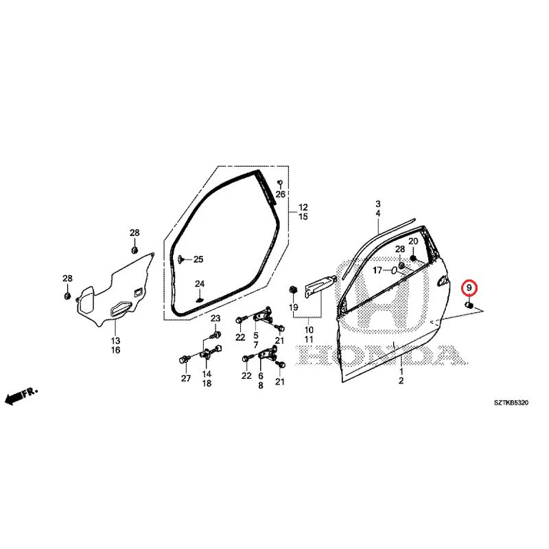[NEW] JDM HONDA CR-Z ZF2 2014 Door Panels GENUINE OEM - Image 10