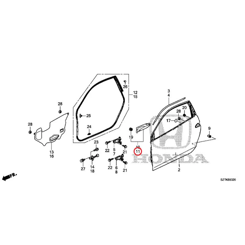 [NEW] JDM HONDA CR-Z ZF2 2014 Door Panels GENUINE OEM - Image 12