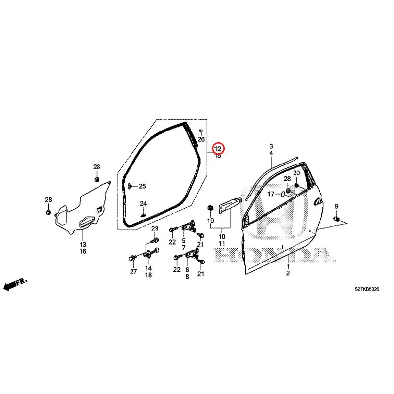 [NEW] JDM HONDA CR-Z ZF2 2014 Door Panels GENUINE OEM - Image 13