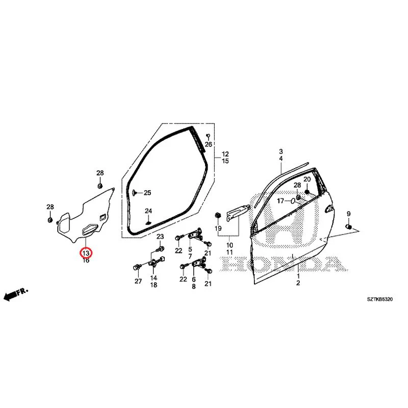 [NEW] JDM HONDA CR-Z ZF2 2014 Door Panels GENUINE OEM - Image 14