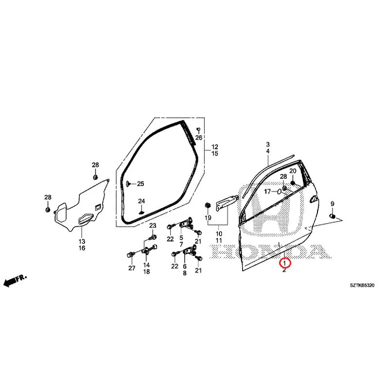 [NEW] JDM HONDA CR-Z ZF2 2014 Door Panels GENUINE OEM - Image 2