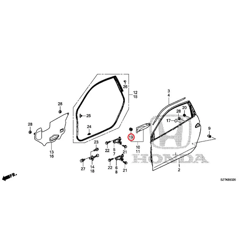 [NEW] JDM HONDA CR-Z ZF2 2014 Door Panels GENUINE OEM - Image 20