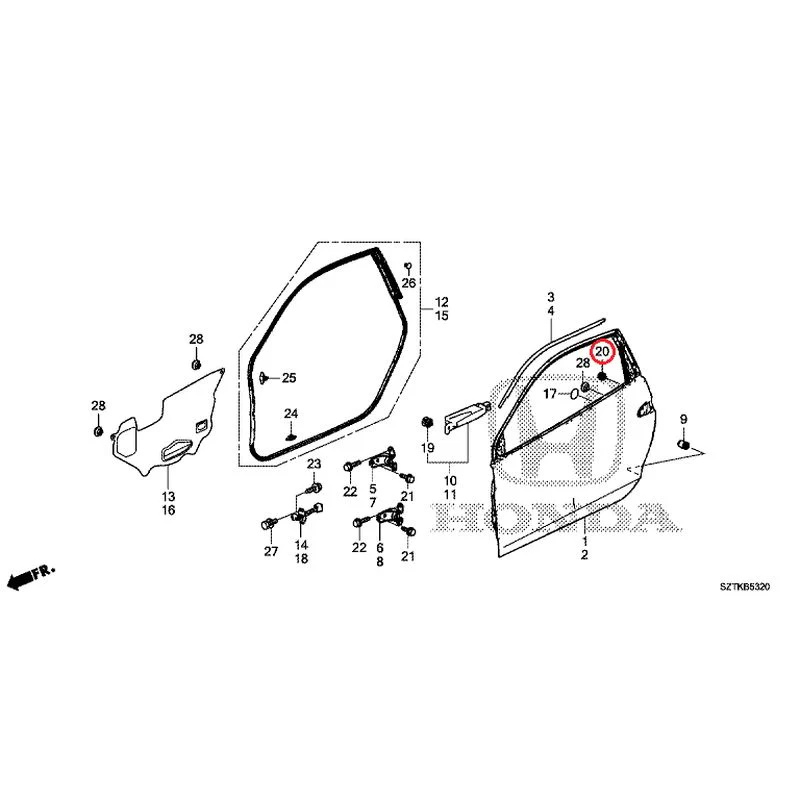 [NEW] JDM HONDA CR-Z ZF2 2014 Door Panels GENUINE OEM - Image 21