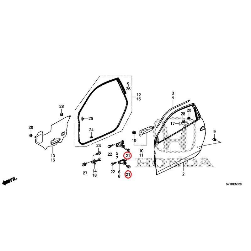 [NEW] JDM HONDA CR-Z ZF2 2014 Door Panels GENUINE OEM - Image 22